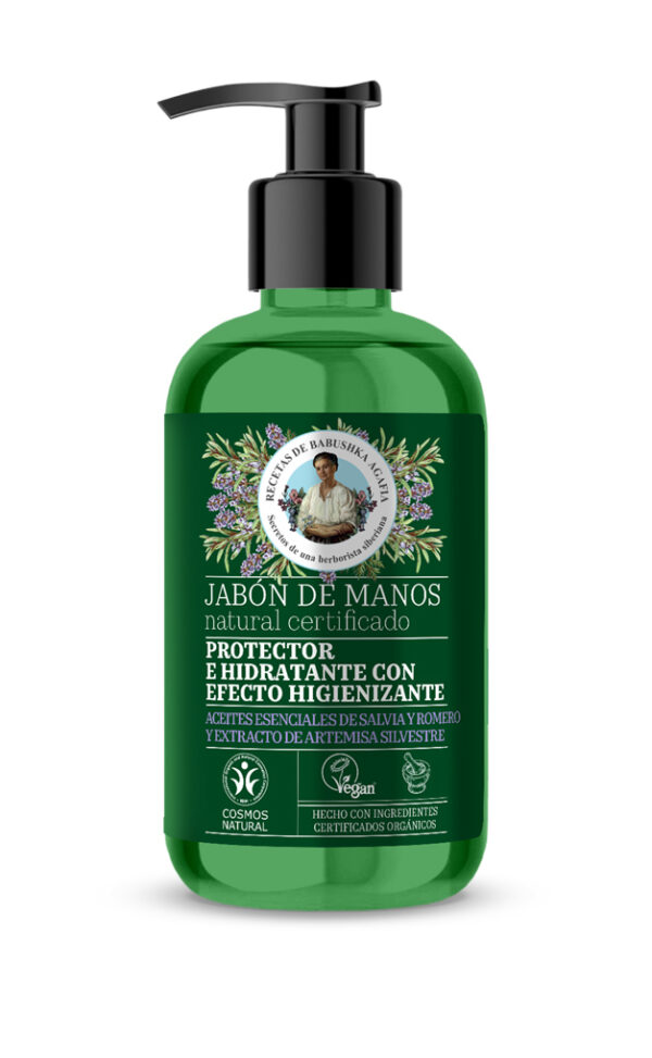 Jabón de manos natural certificado protector e hidratante - 300 ml